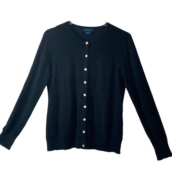 Select + Trend Women’s 9 Button Front Long Sleeve Sweater Size Medium. - Picture 1 of 8